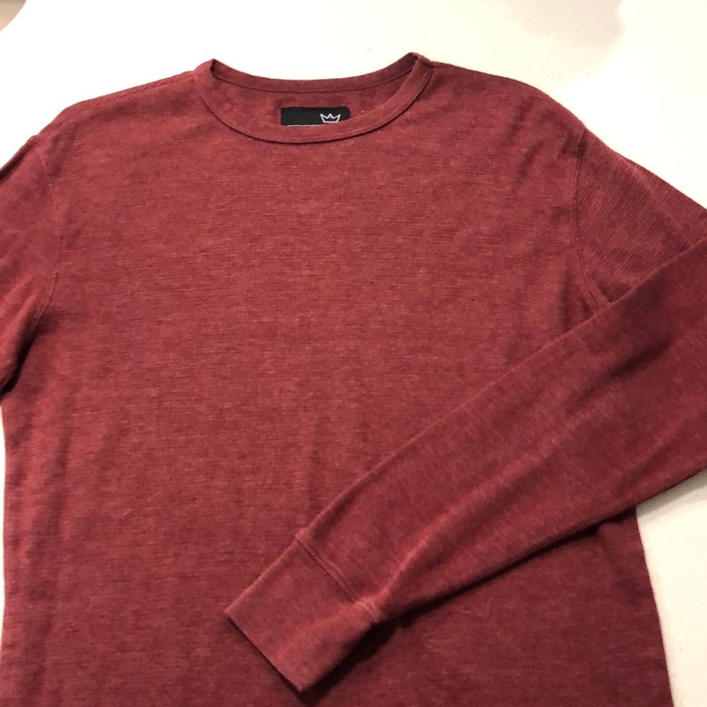 Blue crown long sleeve -maroon- L